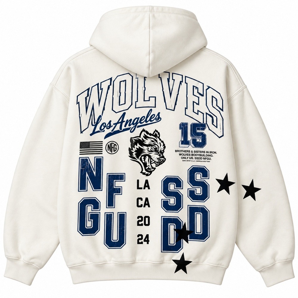 Darc Sport City of Angels Pierce Hoodie Cream Medium NWT Wolves - Picture 2 of 12
